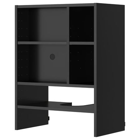 METOD Навесной шкаф д/встроенной вытяжки - черно-серый 60x37x80 см