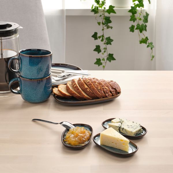 Тарелка, синий, 12x7 см IKEA GLADELIG ГЛАДЕЛИГ 205.036.46 - фото 4