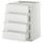 Напольный шкаф, 4 фронтальных панели, 4 ящика МЕТОД / ФОРВАРА, белый, Нодста белый