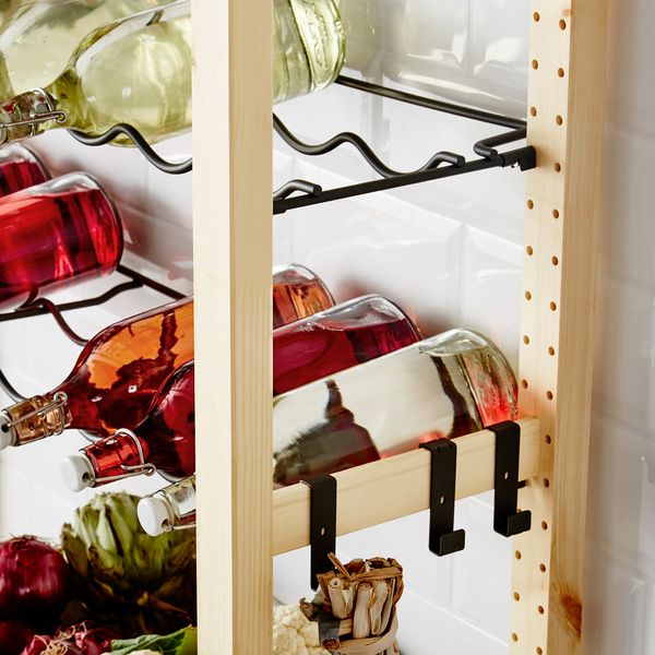 1 секция, полки, полки для бутылок, 89x30x124 см, сосна IKEA IVAR ИВАР 693.898.14 - фото 4