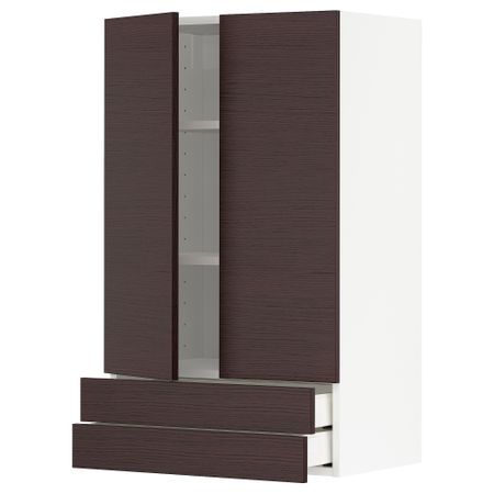 Навесной шкаф, 2 дверцы, 2 ящика, 60x100 cm IKEA METOD МЕТОД, MAXIMERA МАКСИМЕРА 794.588.40