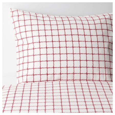 Пододеяльник и 1 наволочка ВИНТЕР 2016, клетка красный (150x200/50x70 см)