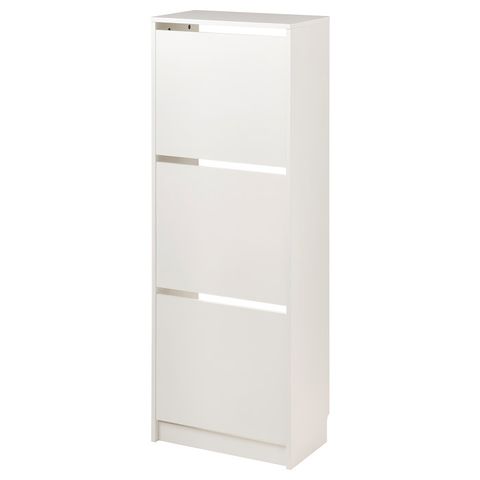 BISSA Галошница,3 отделения - белый 49x28x135 см