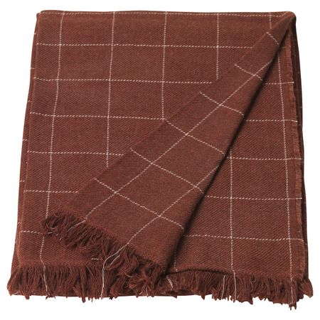 Плед, красно-коричневый 110x170 см IKEA VÅRKRAGE ВОРКРАГЕ 204.278.41