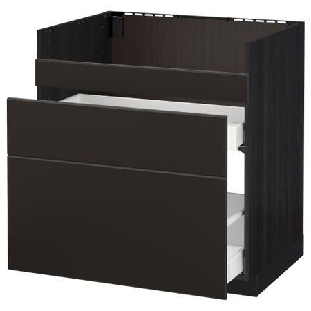 Напольный шкаф для мойки ХАВСЕН, 3 фасада, 2 ящика, 80x60 cm IKEA METOD МЕТОД 292.805.52