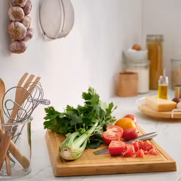 APTITLIG Доска для разделки мяса - бамбук 45x36 см - схема-чертеж с размерами