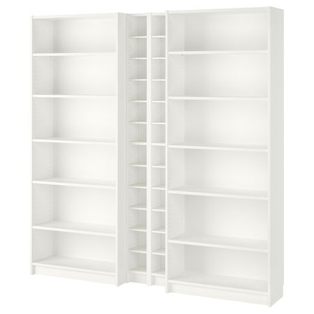 Стеллаж, белый 200x28x202 см IKEA BILLY БИЛЛИ / GNEDBY ГНЕДБИ 092.435.65