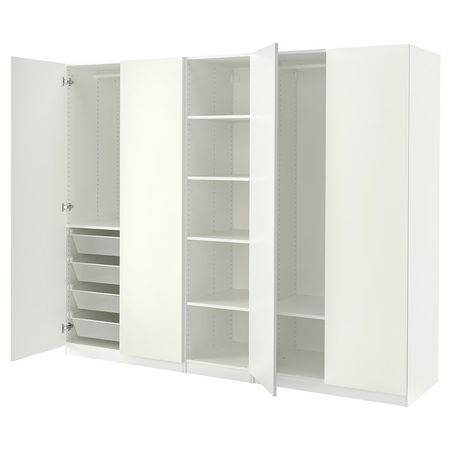 PAX / FORSAND Гардероб - белый/белый 250x60x201 см