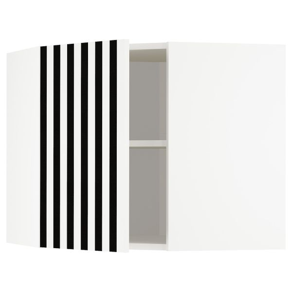 Угловой навесной шкаф с полками, белый, Иттербин с печатным рисунком 68x60 см IKEA МЕТОД 192.870.83 - схема-чертеж с размерами