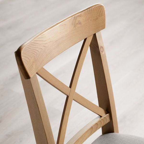 Стул, морилка, антик, Nolhaga серо-бежевый IKEA INGOLF ИНГОЛЬФLF ИНГОЛЬФ 804.730.76 - фото 8