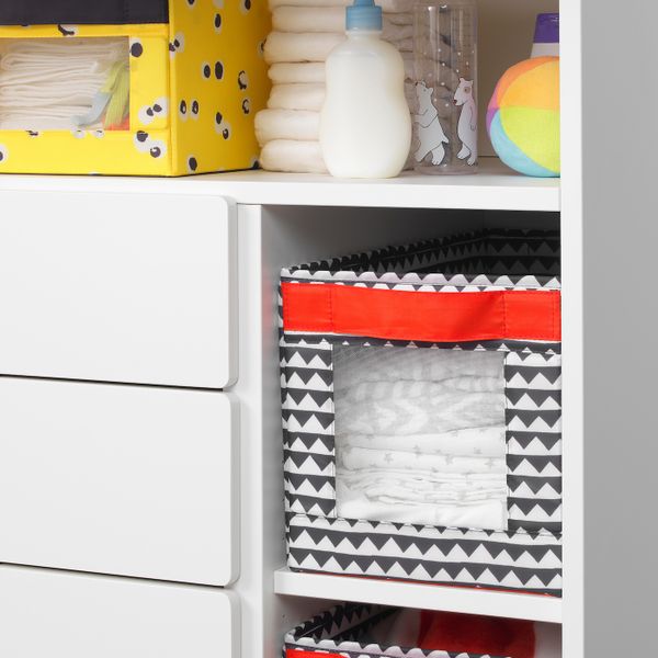 Коробка, черный-белый 25x44x25 см IKEA ANGELÄGEN АНГЕЛЭГЕН 004.179.42 - фото 3