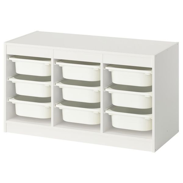 TROFAST Комбинация д/хранения+контейнеры - белый/белый 99x44x56 см - фото 1