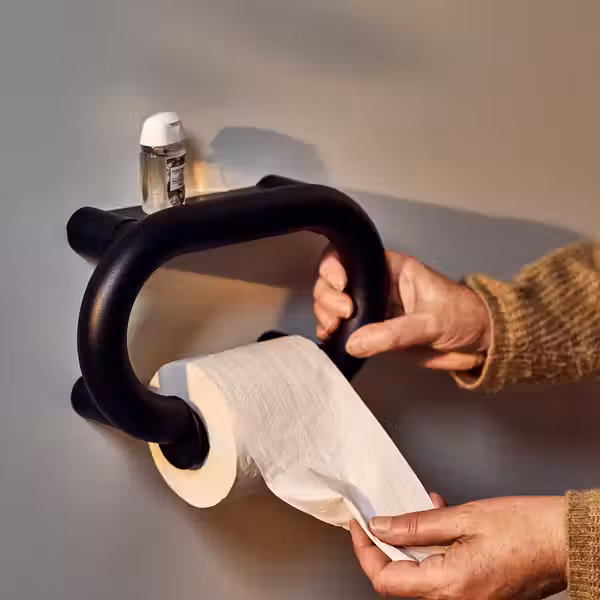 BÄSINGEN БЭСИНГЕН Держатель туалетной бумаги - антрацит 26x17 см - фото 3