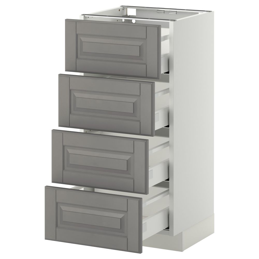 Напольный шкаф 4 фронтальных панели, 4 ящика, 40x37 cm IKEA METOD МЕТОД, MAXIMERA МАКСИМЕРА 190.262.84 - фото 1