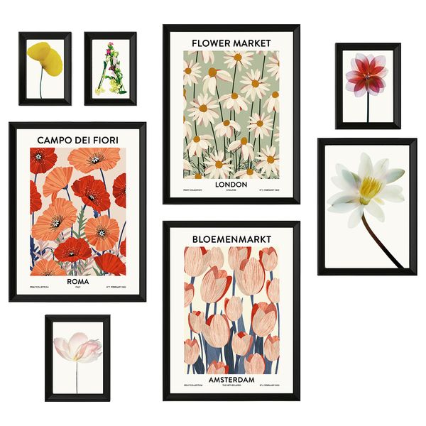 Рама с постером, 8 предмета, Цветочный рынок IKEA KNOPPÄNG КНОППЭНГ 405.704.80 - фото 2