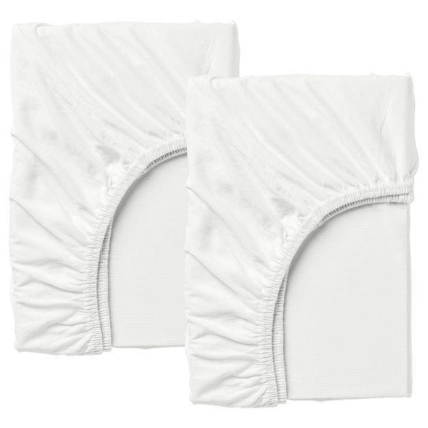 Натяжная простыня для раздвижной кровати,2шт, белый IKEA ЛЕН 603.662.23 - фото 1