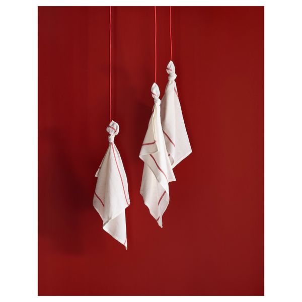 Полотенце кухонное, белый, красный 50x65 см IKEA TEKLA ТЕКЛА 203.723.20 - фото 5