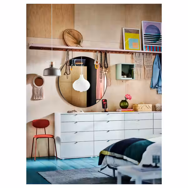 VIHALS Комод с 4 ящиками - белый/функция блокировки/разблокировки 70x47x90 см - фото 4