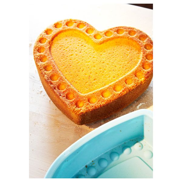 Форма для выпечки, в форме сердца голубой 1.5 л IKEA SOCKERKAKA СОККЕРТАКА 403.745.92 - схема-чертеж с размерами
