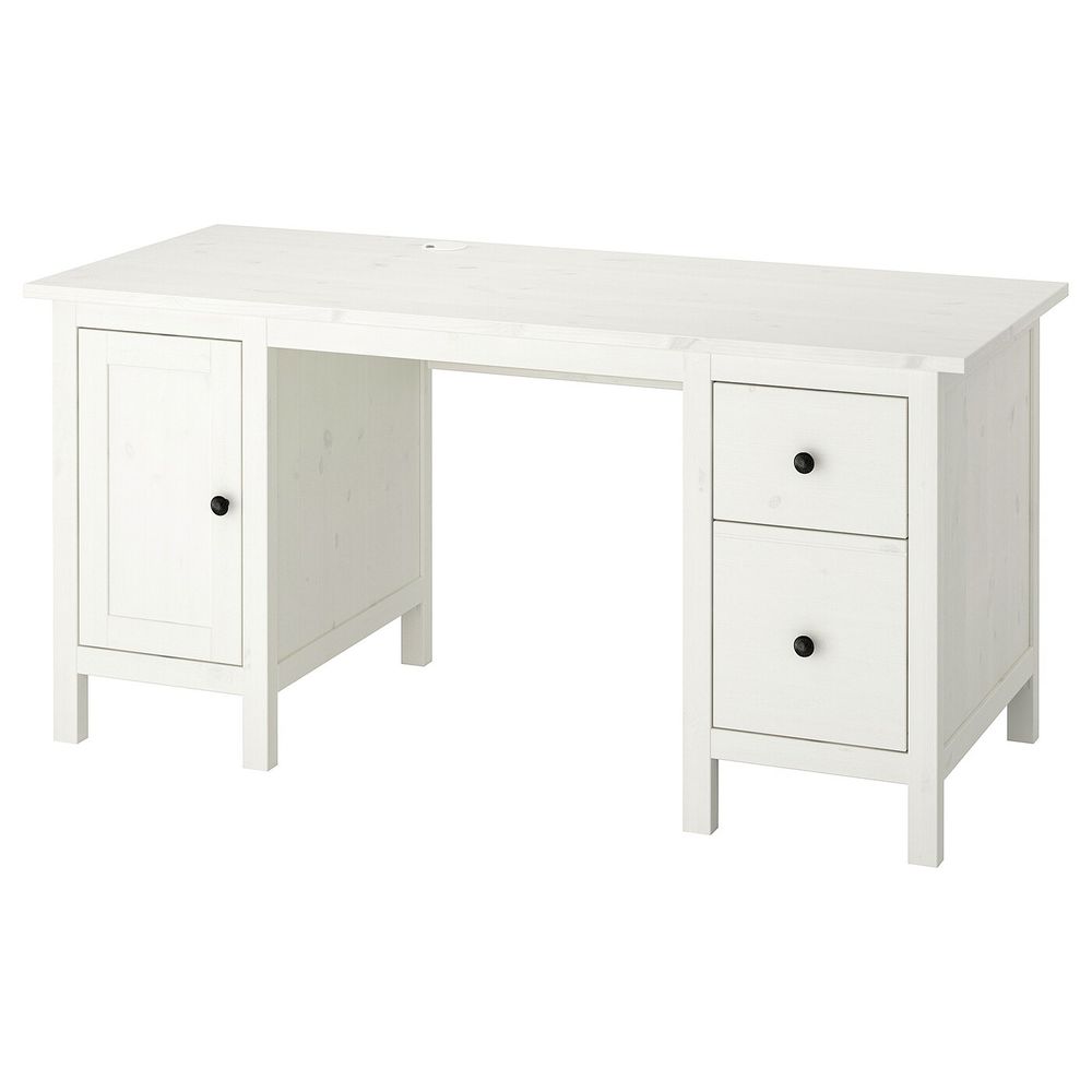 Письменный стол, белая морилка 155x65 см IKEA HEMNES ХЕМНЭС 703.847.97 - фото 1