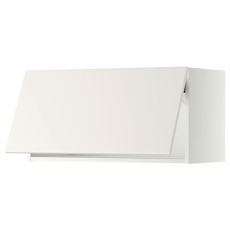 Горизонтальный навесной шкаф, белый/Веддинге белый 80x40 см IKEA METOD МЕТОД 293.916.49