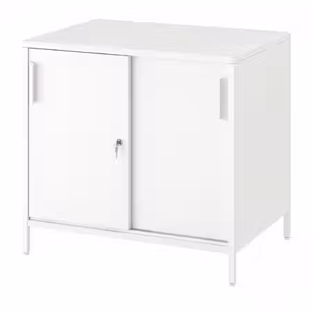 TROTTEN Шкаф с раздвижными дверцами - белый 80x55x75 см