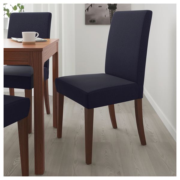 Стул ХЕНРИКСДАЛЬ, коричневый, Ванста темно-синий - фото 2