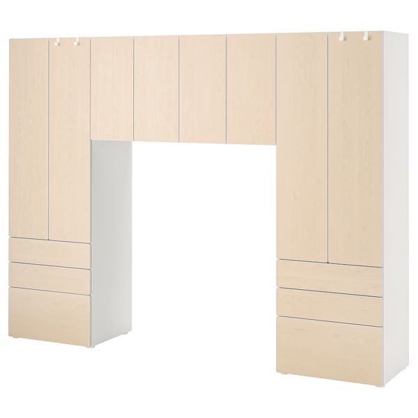 Комбинация для хранения, 240x42x181 см, белый, береза IKEA PLATSA ПЛАТСАA ПЛАТСА, SMÅSTAD СМОСТАД 094.290.21 - фото 2