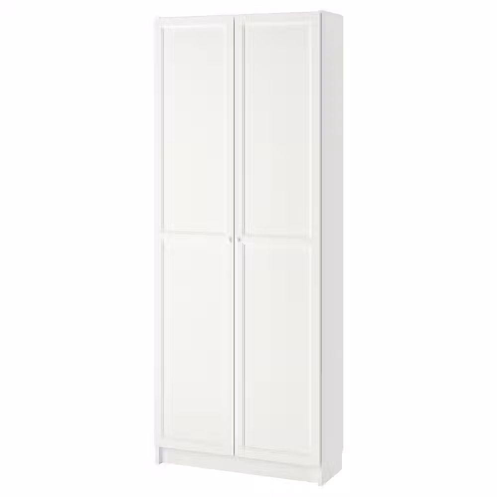 BILLY / OXBERG Стеллаж с дверьми - белый 80x30x202 см - фото 1