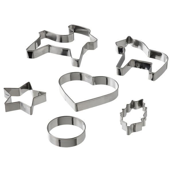 Формочки для печенья, 6шт, разные формы нержавеющая сталь IKEA VINTER 2021 ВИНТЕР 2021 205.185.58 - фото 1
