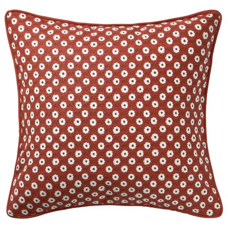 Чехол на подушку, красный белый/цветочный орнамент 50x50 см IKEA SNÖBRÄCKA СНЁБРЭККА 304.747.09