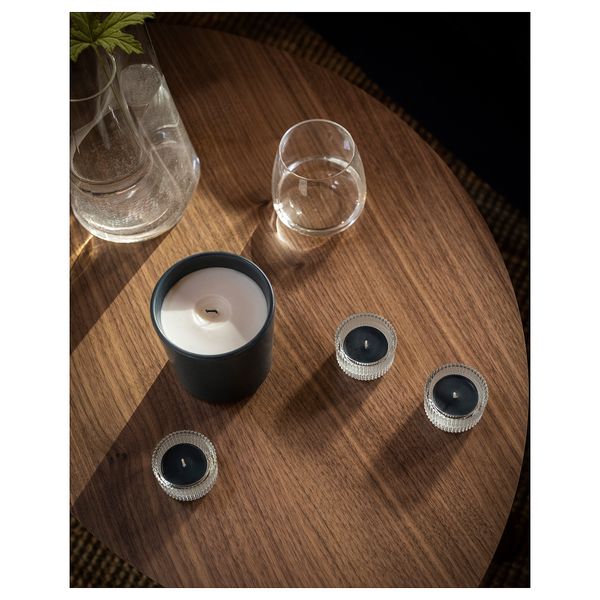 Свеча греющая ароматическая, Ветиверия и герань, черно-бирюзовый, 3.5 ч IKEA FRUKTSKOG 105.558.53 - фото 4