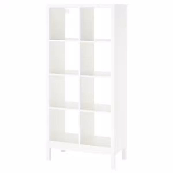 KALLAX Стеллаж с основанием - глянцевый/белый/белый 77x164 см - фото 1