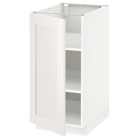 Напольный шкаф с полками, белый/Сэведаль белый 40x60 см IKEA METOD МЕТОД 392.229.34