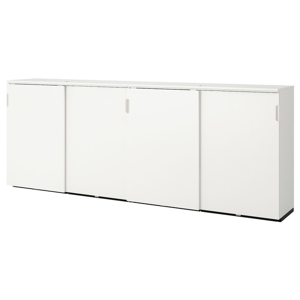 Комбинация для хранения с раздвижной дверц, белый 320x120 см IKEA GALANT ГАЛАНТ 892.856.17 - фото 1