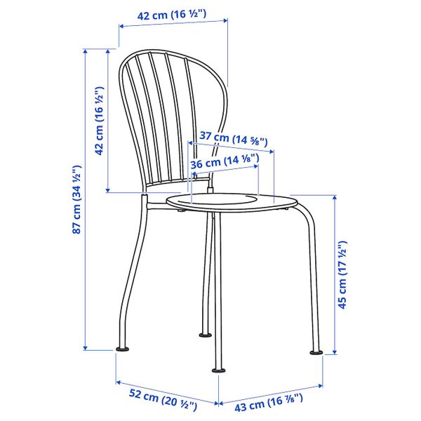 Садовый стул, серый IKEA LÄCKÖ ЛЭККЭ 803.761.36 - фото 7