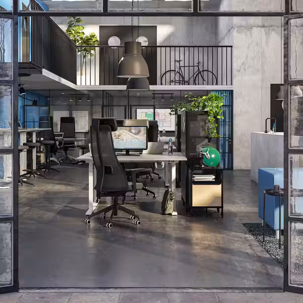 JÄRVFJÄLLET Рабочий стул с подлокотниками - Glose чёрный - фото 4