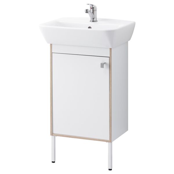 Шкаф под раковину с 1 дверцей ТИНГЕН, белый (51x40x88 см) - фото 1