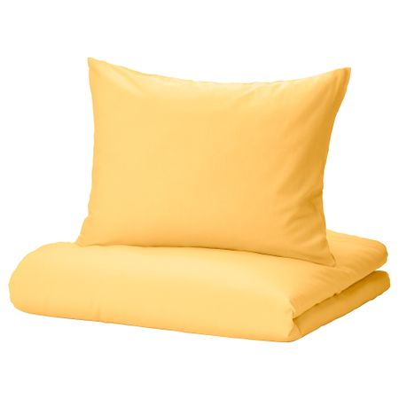 Пододеяльник и 2 наволочки, 200x200, 50x60 см, желтый IKEA NATTSVÄRMARE 805.293.04