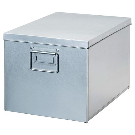 Коробка с крышкой, оцинковка, 35x50x30 см IKEA ОМБЮТЕ 304.466.36