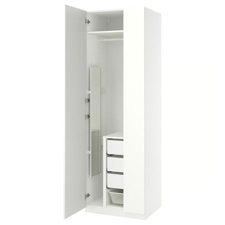 PAX / FORSAND Гардероб, комбинация - белый/белый 75x60x236 см