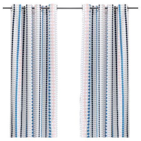 Гардины, 1 пара МОССФЛОКС, разноцветный (145x300 см)