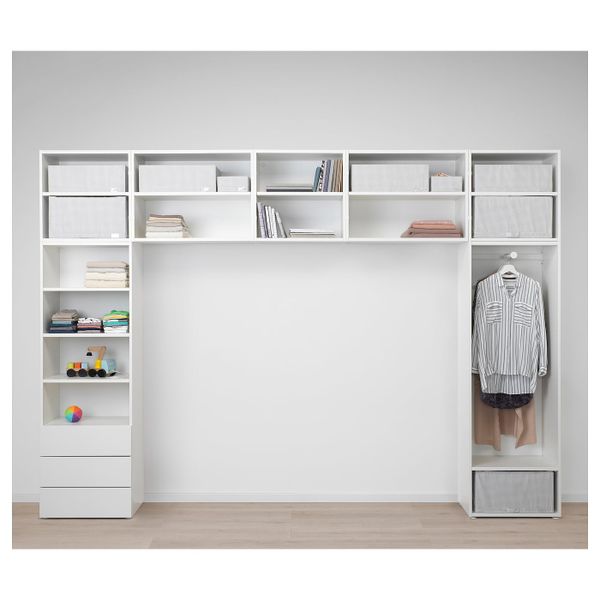 Гардероб, белый/Фоннес Саннидаль 340x42x241 см IKEA ОПХУС 492.483.68 - фото 2