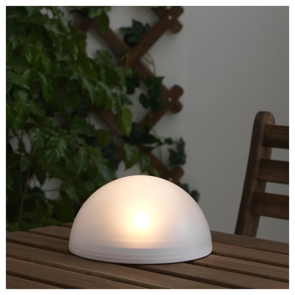 Светильник на солнечной батарее, для сада/полусфера белый IKEA SOLVINDEN СОЛВИДЕН 704.845.51 - схема-чертеж с размерами