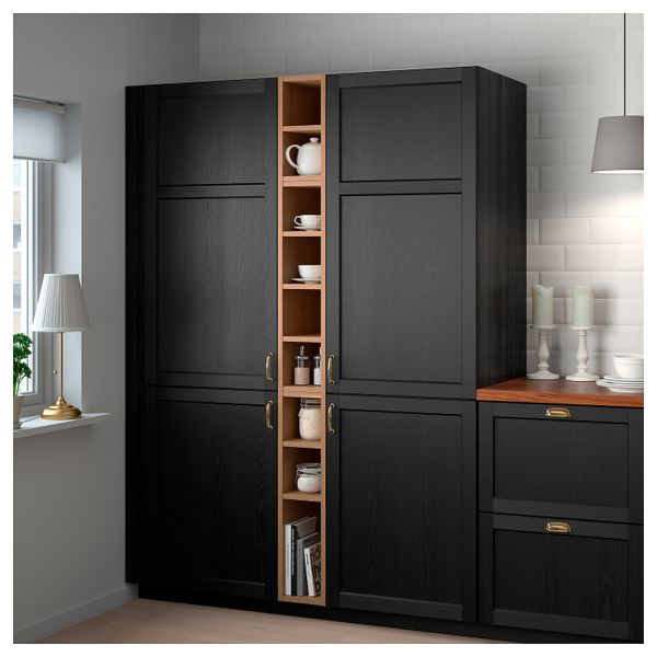 Модуль для хранения, коричневый/мореный ясень 20x37x80 см IKEA VADHOLMA ВАДХОЛЬМА 103.743.34 - фото 2