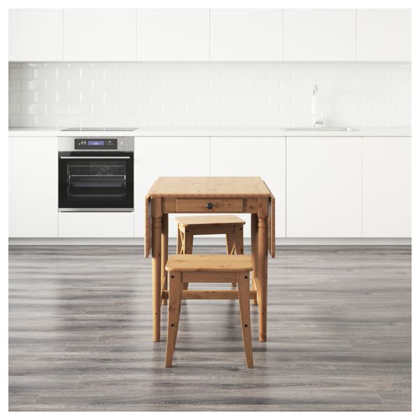 Стол и 2 стула ИНГАТОРП / ИНГОЛЬФ, морилка,антик (59 см) - схема-чертеж с размерами