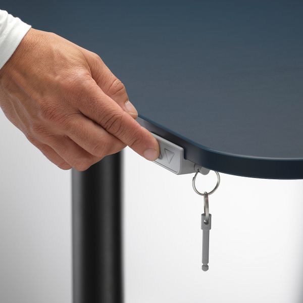 Стол/трансф, линолеум синий/черный 160x80 см IKEA BEKANT БЕКАНТ 992.810.77 - фото 5