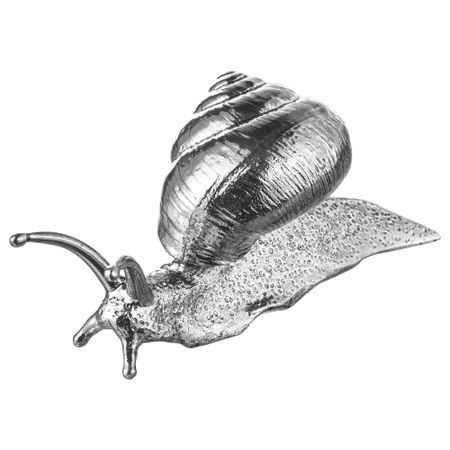 Украшение ВИНТЕР 2018, улитка, серебристый (9 см)