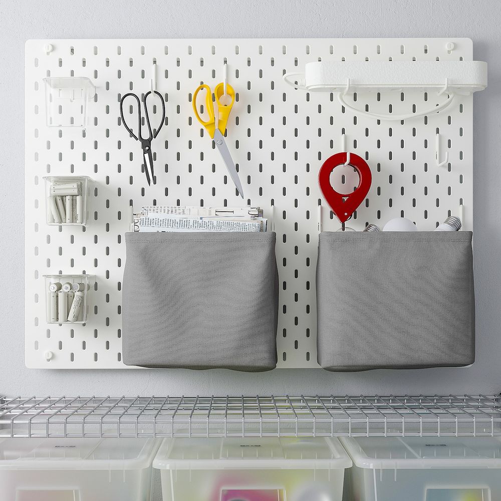 Настенная панель, комбинация, белый IKEA SKÅDIS СКОДИС 392.858.46 - фото 1