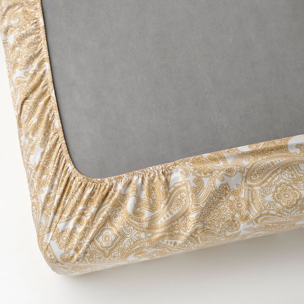 Простыня натяжная, 80x200 см, желтый, белый IKEA JÄTTEVALLMO ЙЭТТЕВАЛЛМО 905.496.98 - фото 5